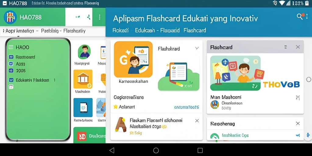 Screenshot antarmuka HAO788 menampilkan fitur mengesankan Flashcard.