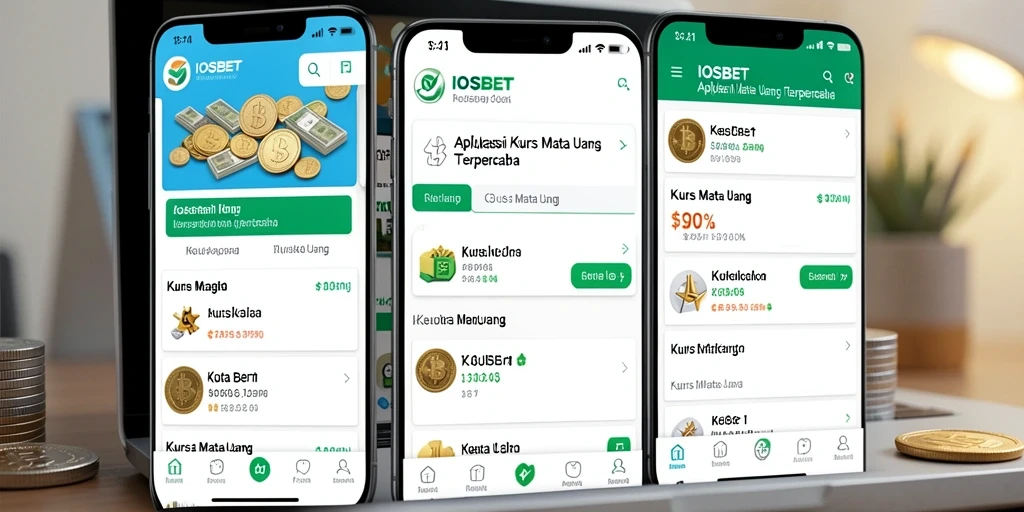 Tampilan antarmuka IOSBET yang user-friendly untuk Kurs Mata Uang.