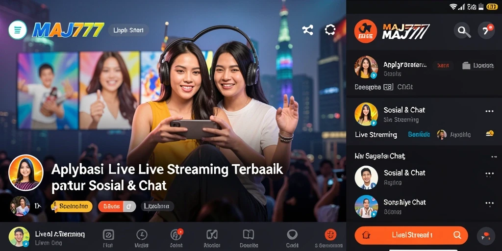 Antarmuka intuitif MAJ777 dengan fungsi Live Streaming yang menarik dan interaktif.