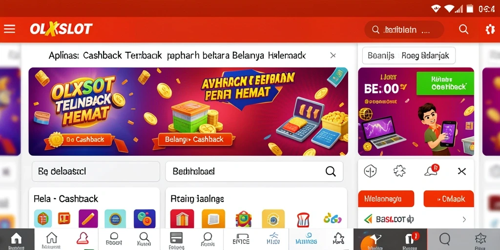 Tampilan antarmuka OLXSLOT yang user-friendly untuk Cashback.