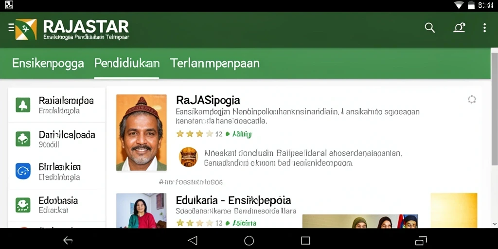 Tampilan antarmuka utama RAJASTAR yang intuitif dan mudah digunakan.