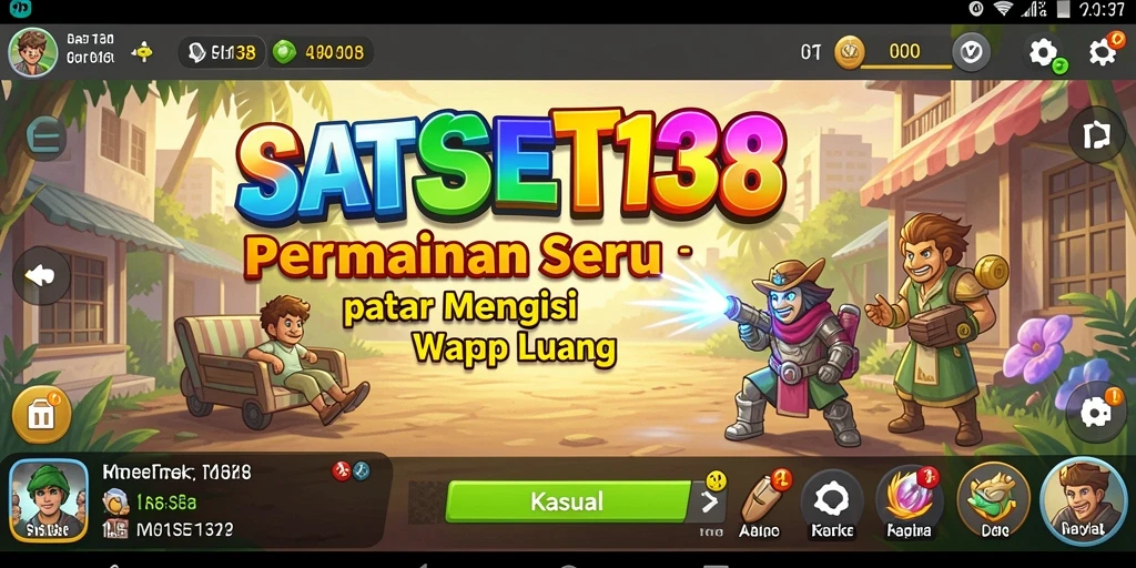 Antarmuka SATSET138 yang menarik dan penuh warna.