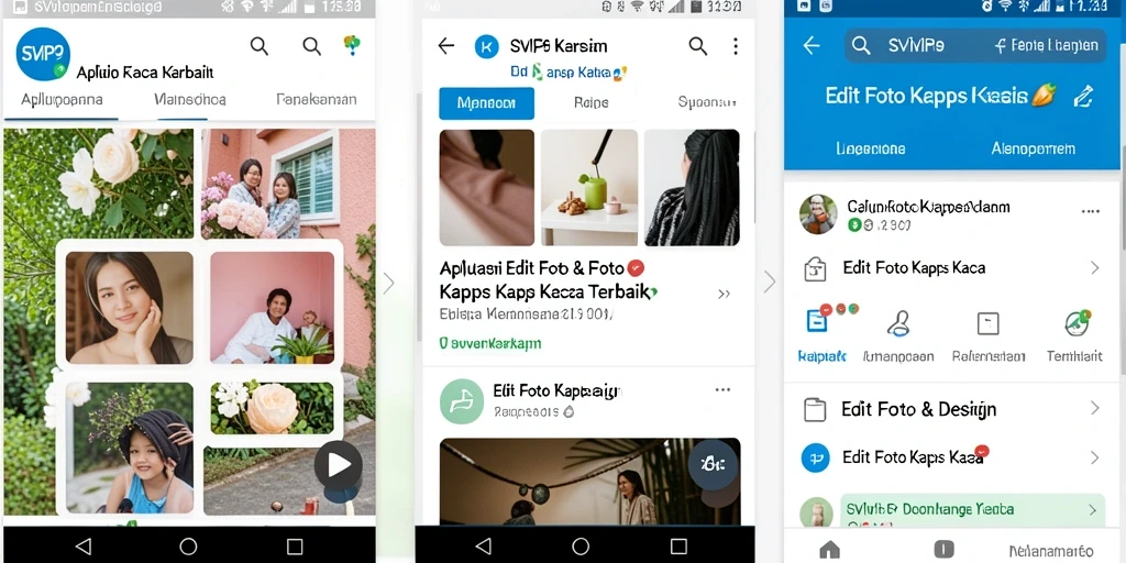 Antarmuka intuitif aplikasi SVIP9 untuk Edit Foto Kertas Kaca.
