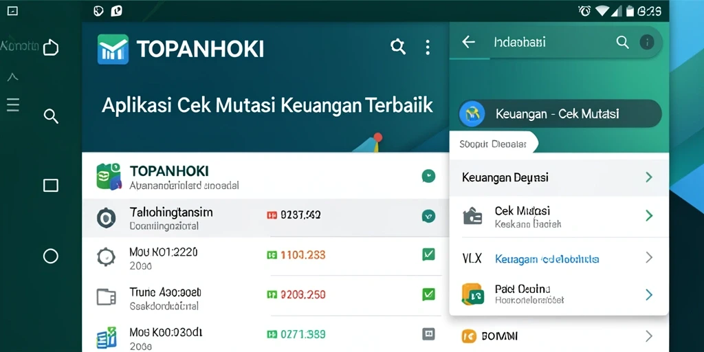 Antarmuka utama TOPANHOKI menampilkan mutasi keuangan secara jelas.